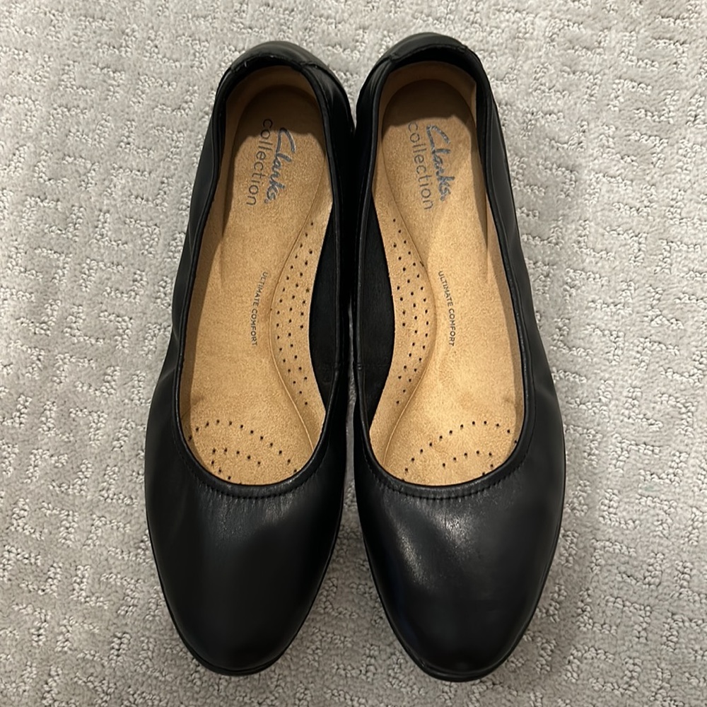 Clarks Collection Women’s Flats Ultimate Comfort Black (10)
